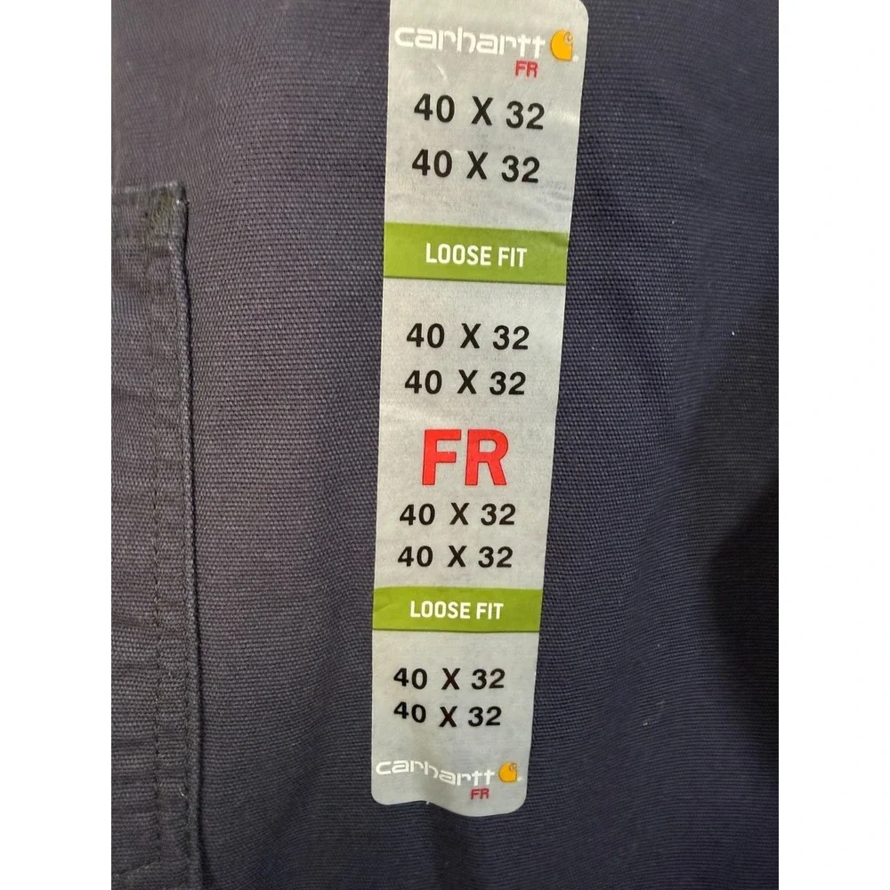 Carhartt FR FRB159DNY Flame‎ Resistant Canvas Work Pants 40x32 Loose Fit NWT